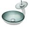 Novatto Mini 12-inch Silver Foiled Glass Vessel Bath Sink Set, Chrome NSFC-7032-1217003CH - alternate 1
